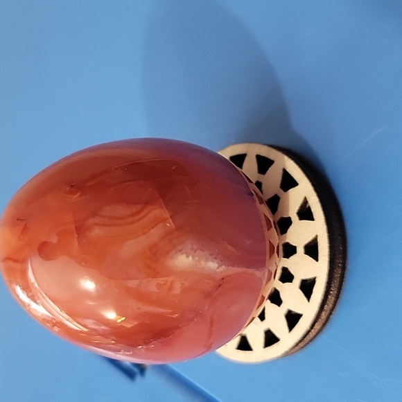 Carnelian Druzy Crystal Egg - Picture 2 of 4